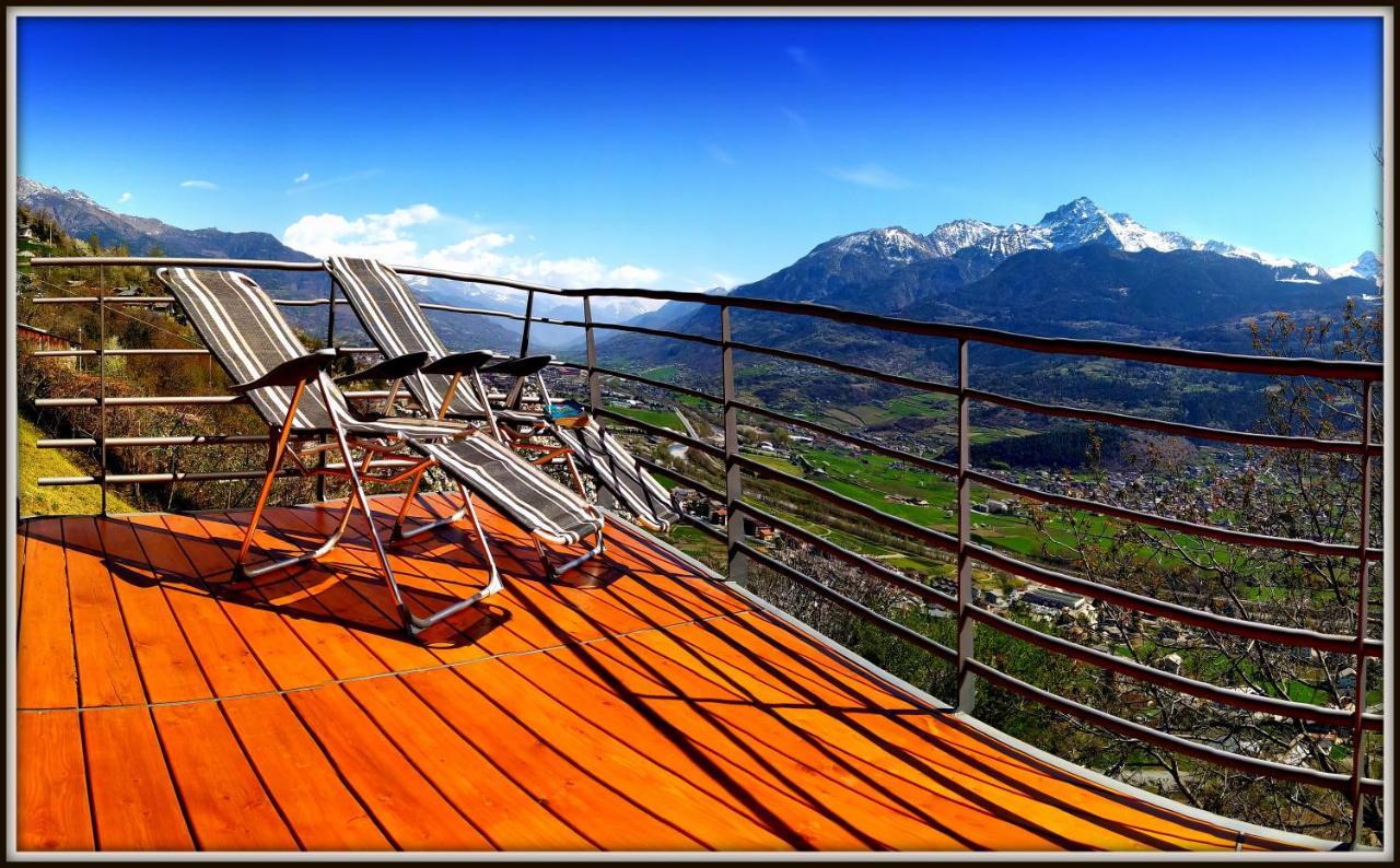 Chalet Con Jacuzzi Vista Montagne Aoste Extérieur photo