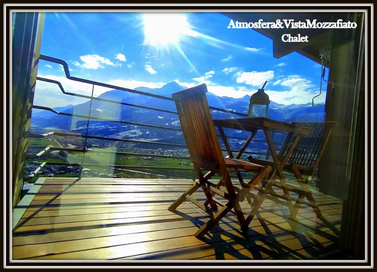 Chalet Con Jacuzzi Vista Montagne Aoste Extérieur photo
